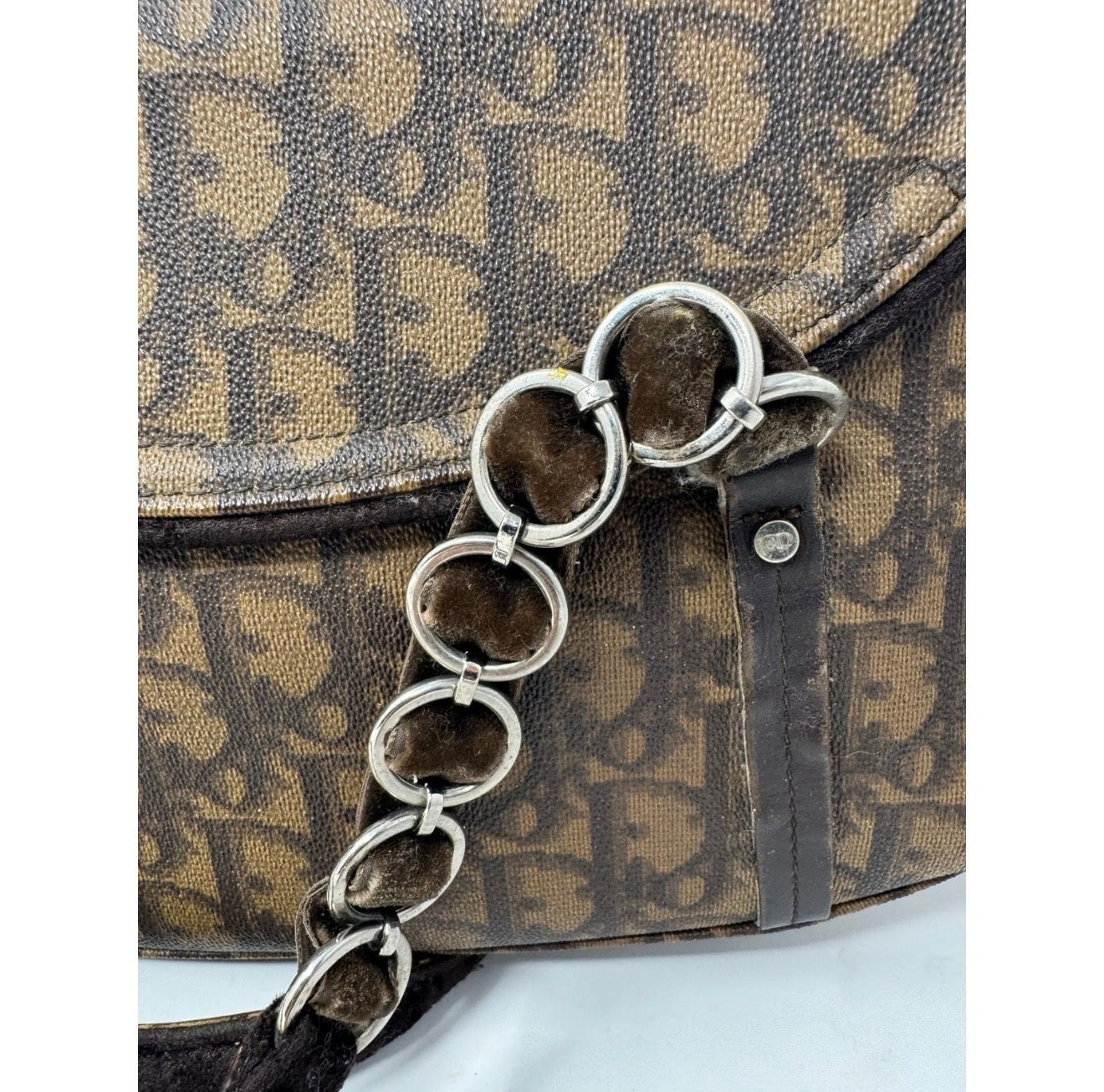Christian Dior Trotter Monogram Shoulder Bag (Galliano Era)
