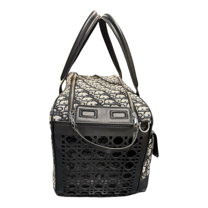 Christian Dior Vintage Black Oblique Trotter Boston Bag