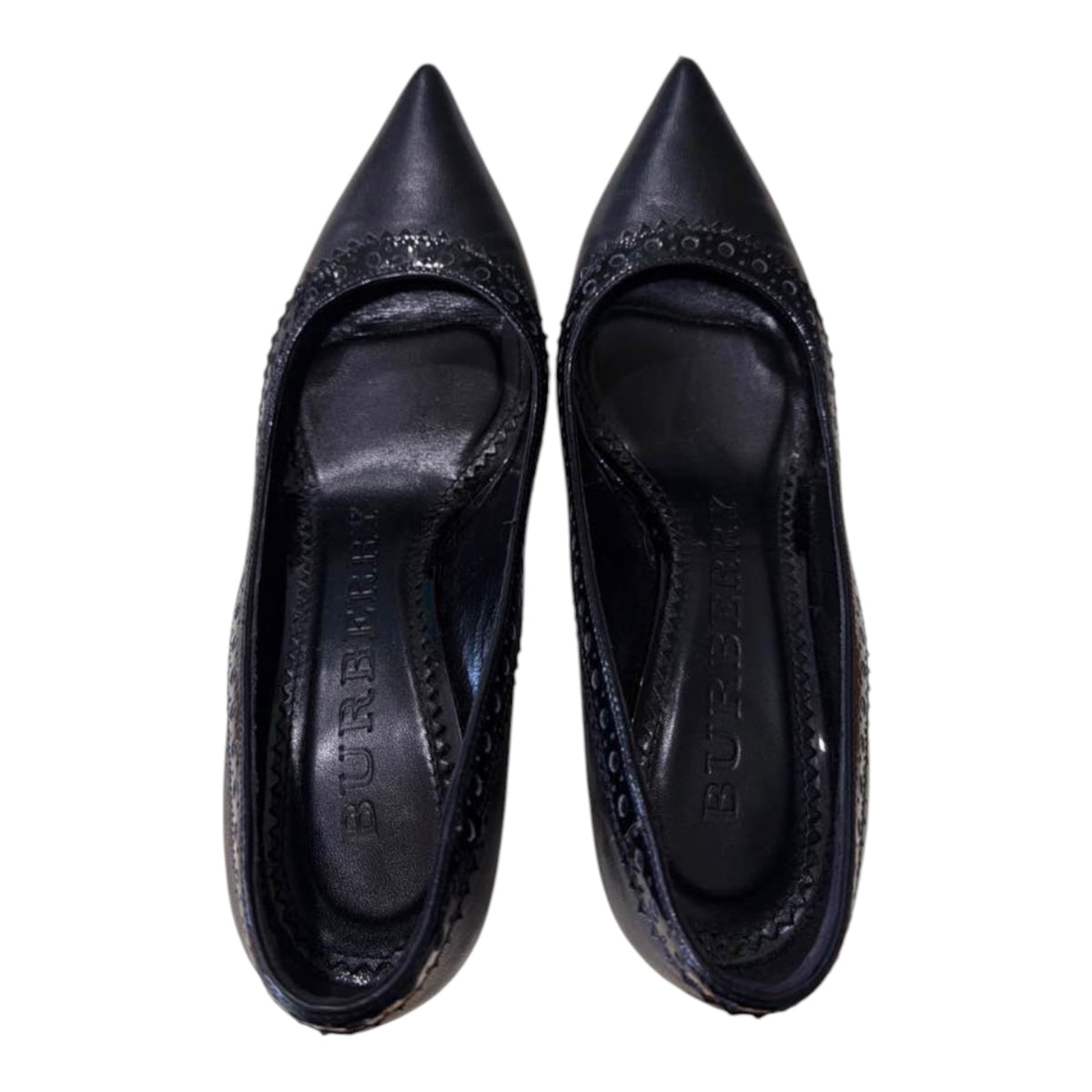 Burberry Black Embellished Pointed-Toe Pumps