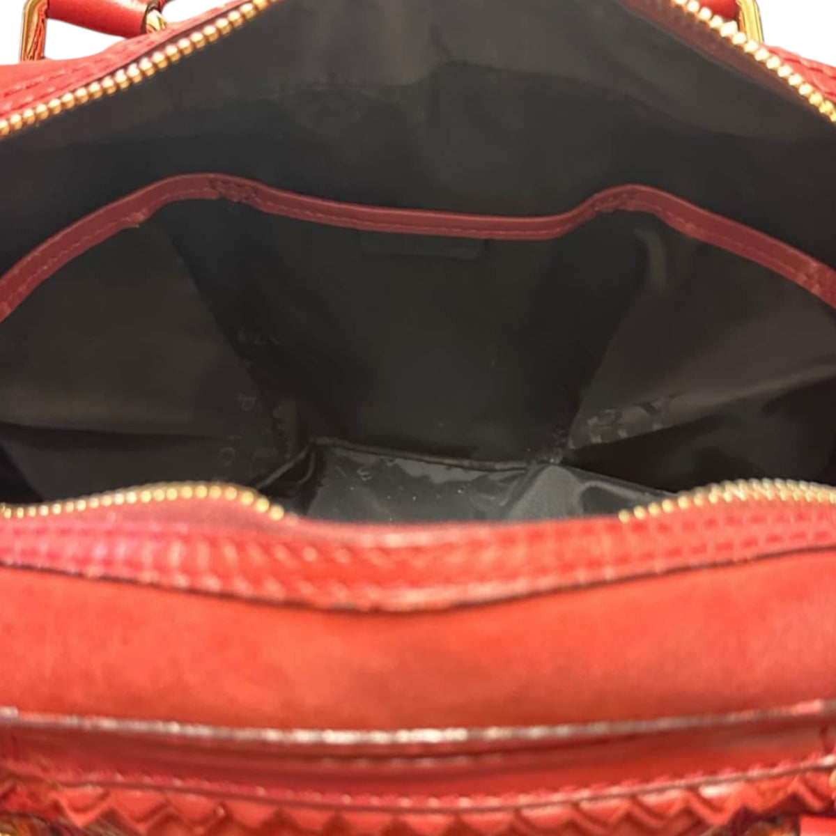 Burberry Prorsum Red Leather Tassel Satchel