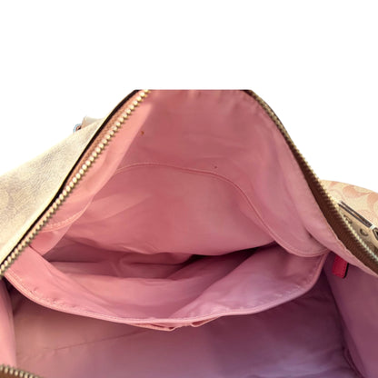 Coach Signature Stripe Monogram Travel Duffle Bag