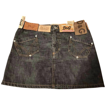 D&G Dolce & Gabbana Denim Mini Skirt – Tag Detail