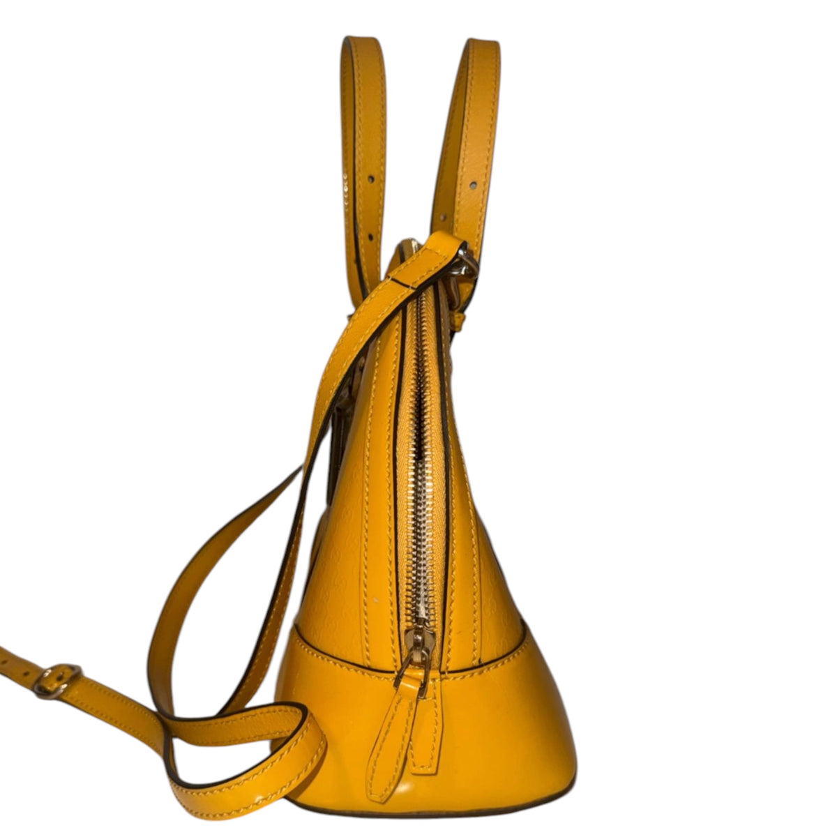 Gucci Yellow Patent Microguccissima Dome Bag