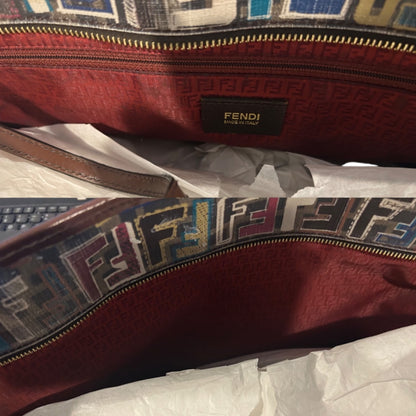 Fendi Multicolor Zucca Roll Tote Bag