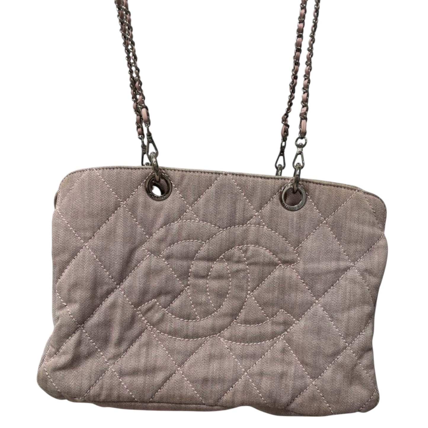 Chanel Pink Denim CC Tote Bag