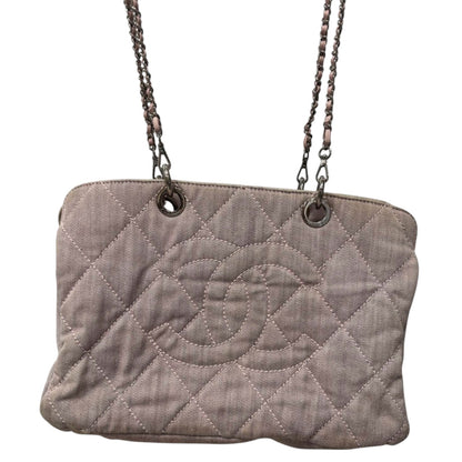 Chanel Pink Denim CC Tote Bag