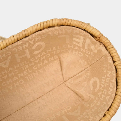 Vintage Chanel Rattan Heart Lock Basket Bag