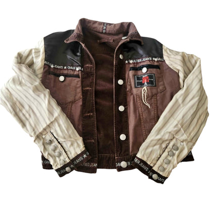 Jean Paul Gaultier Brown Corduroy Trucker Jacket