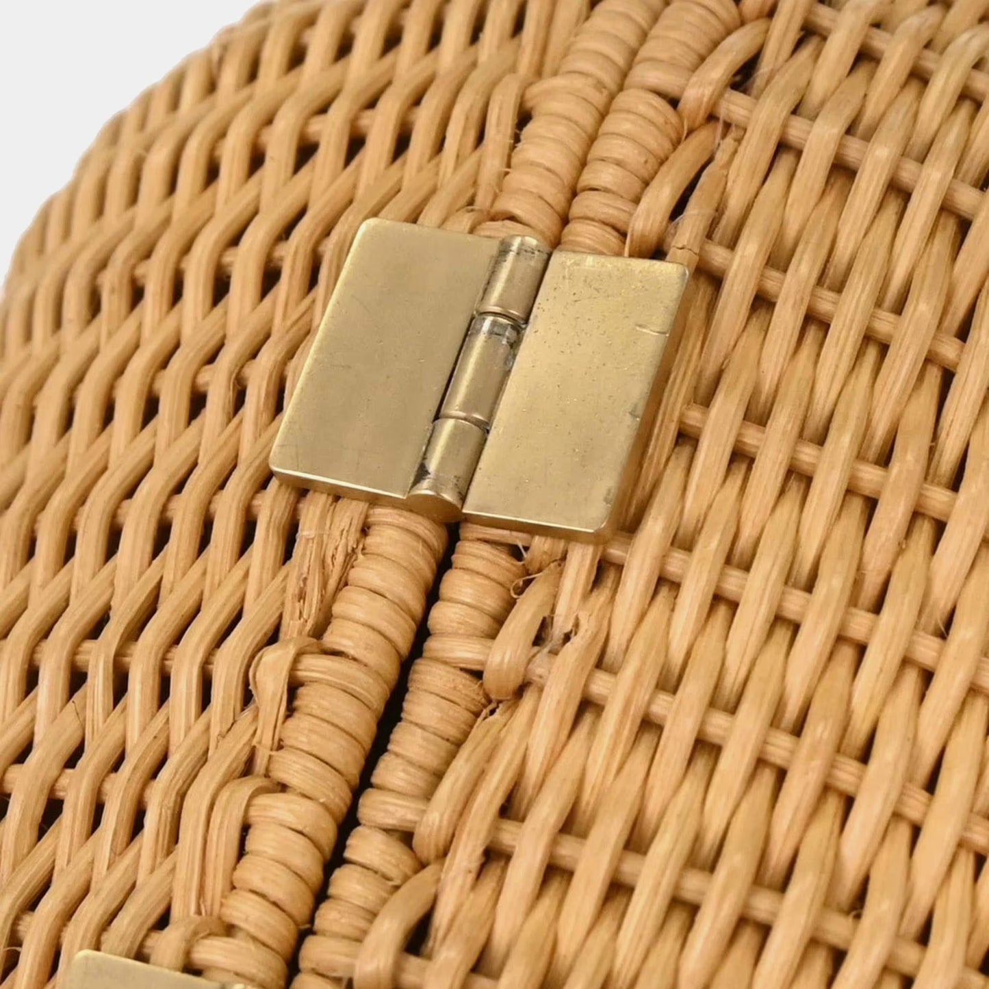 Vintage Chanel Rattan Heart Lock Basket Bag