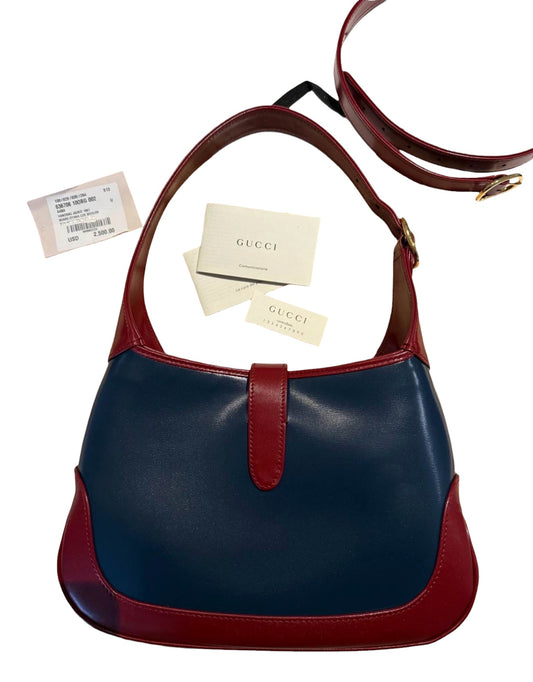 Gucci Jackie 1961 Shoulder Bag – Blue & Red Leather
