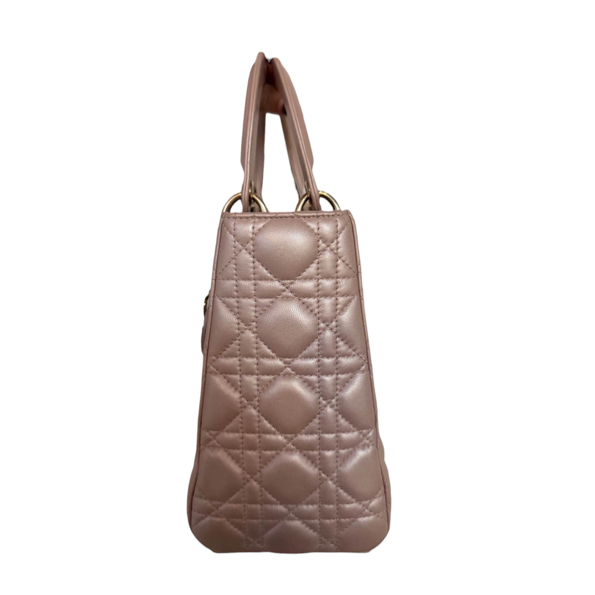 Dior Metallic Pink Cannage Lady Dior Bag
