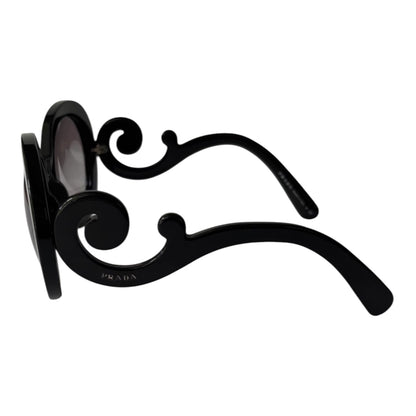 Prada Minimal Baroque Black Swirl Sunglasses SPR27N