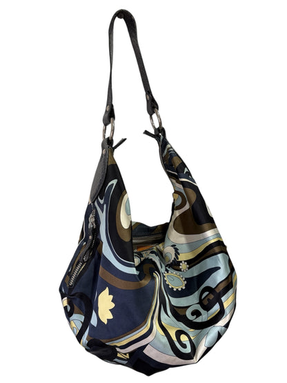 Donald J. Pliner Signature Silk Print Hobo Bag