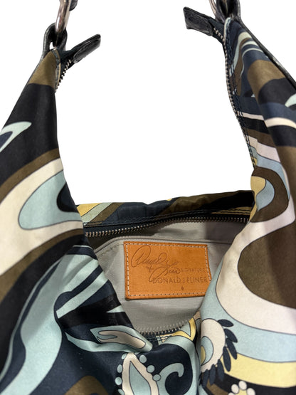 Donald J. Pliner Signature Silk Print Hobo Bag