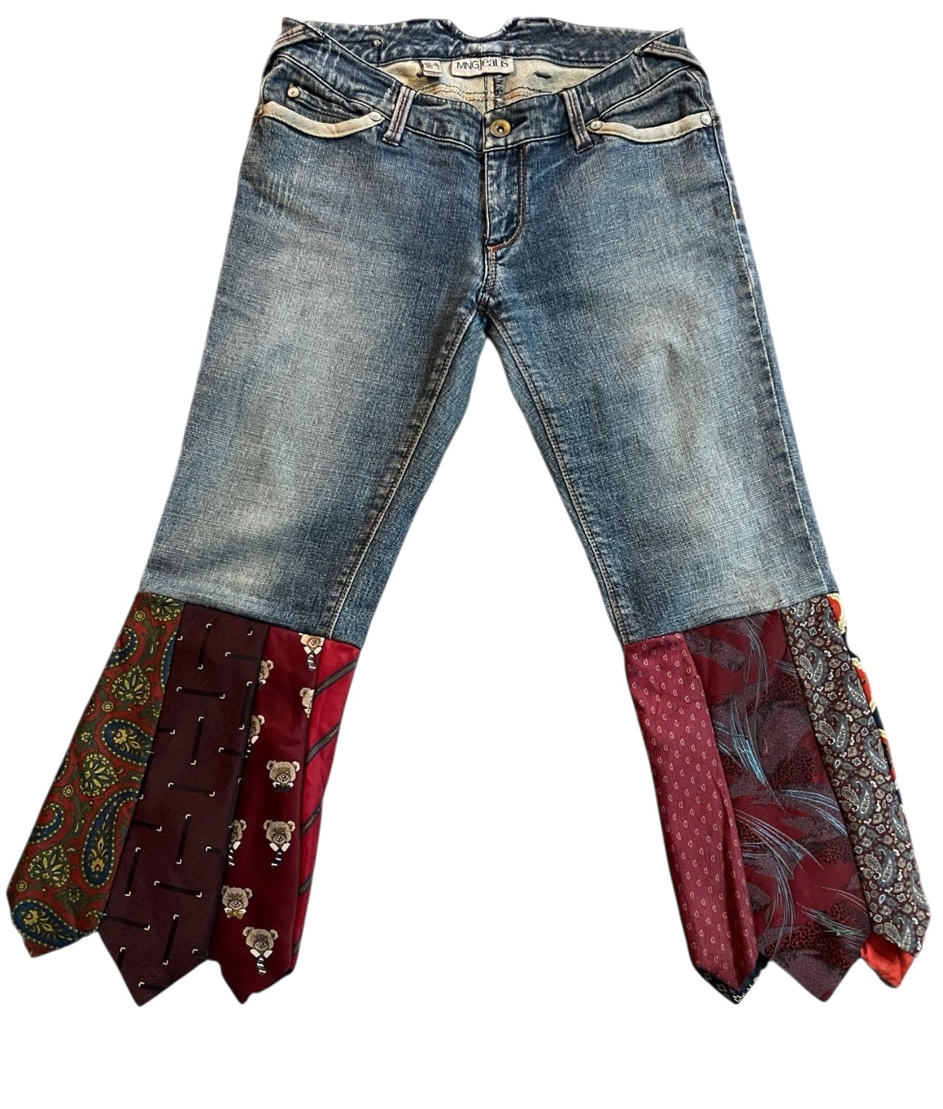 Vintage Mango Tie Hem Jeans