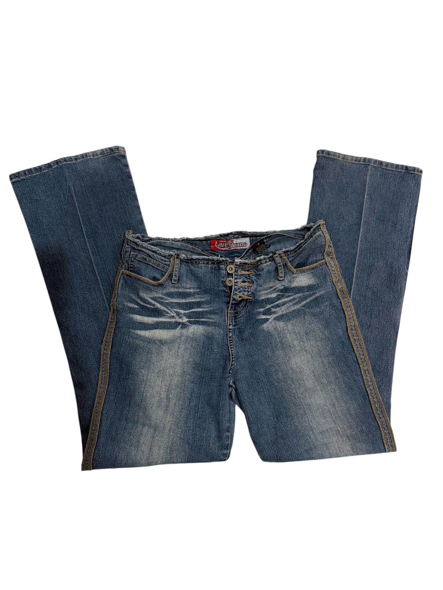 Laze Jeans Low Rise Button Fly Bootcut Denim”
