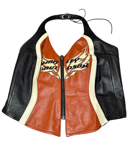 Harley-Davidson Leather Halter Top (Rare)
