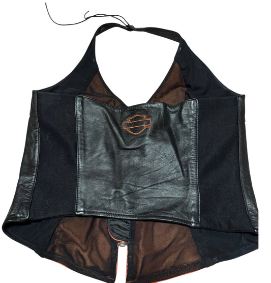 Harley-Davidson Leather Halter Top (Rare)